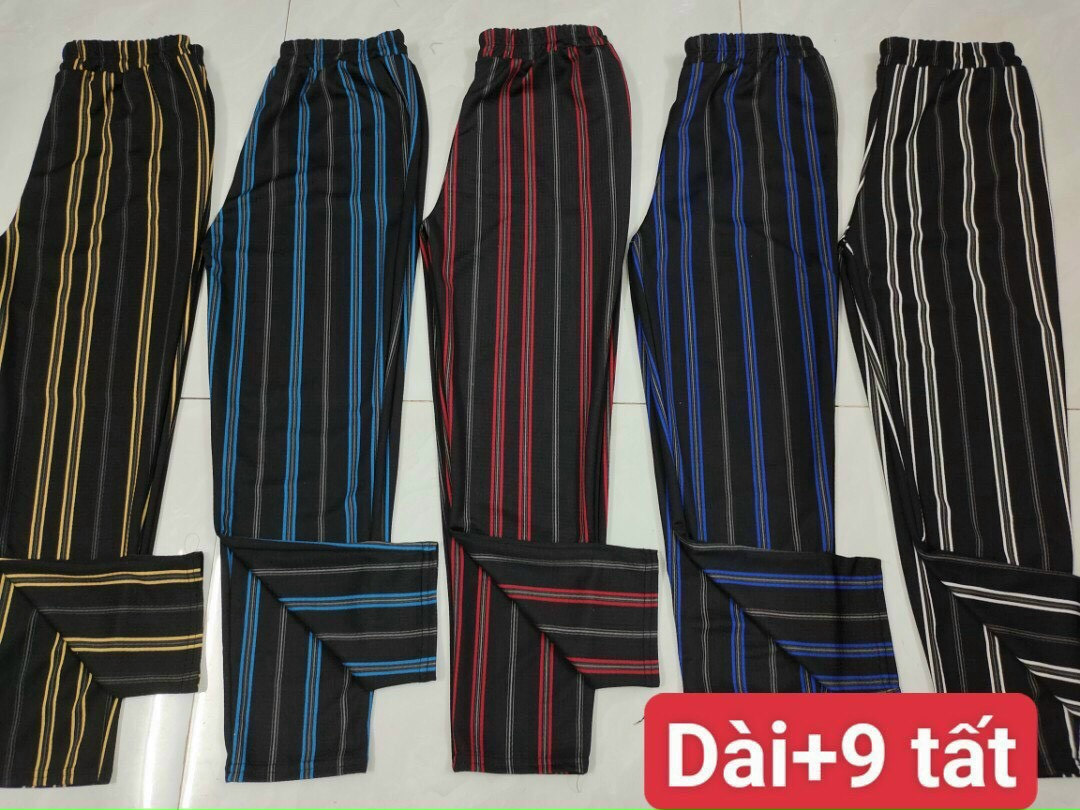 Quần baggy sọc caro quần lửng nữ quần dài sọc caro quần sọc caro vải thun xốp mềm đẹp freesize dưới 60kg giao 3 màu ngẫu nhiên
