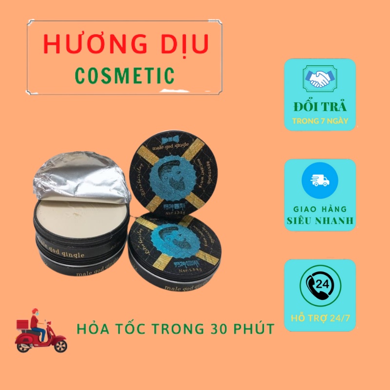 Sáp vuốt tóc male god gingle tạo kiểu giữ nếp cho tóc. hàng chính hãng
