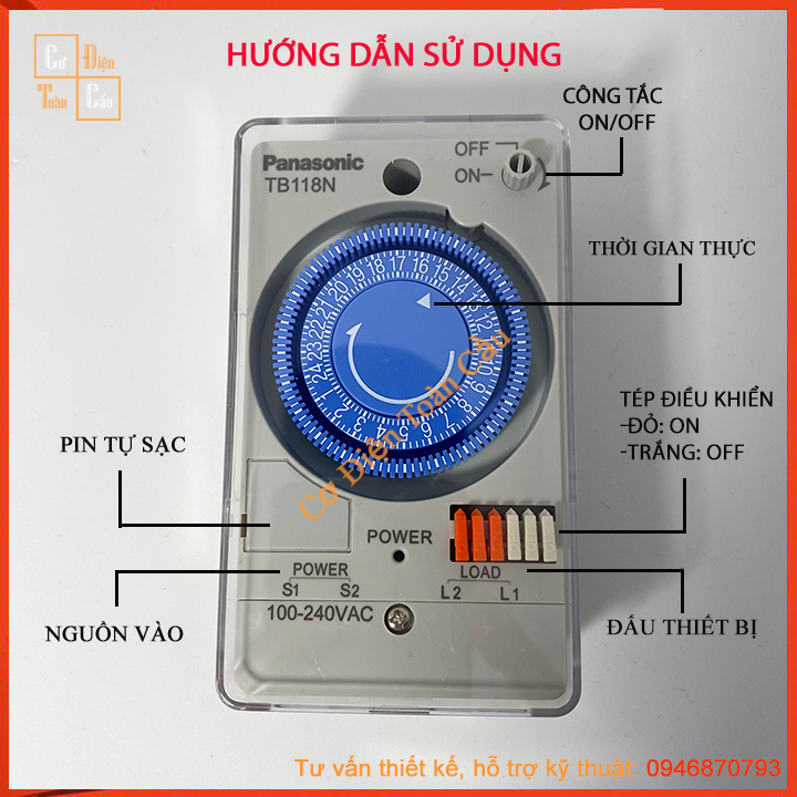 Rơ le (Relay) thời gian thực ( Timer ) Panasonic TB118N