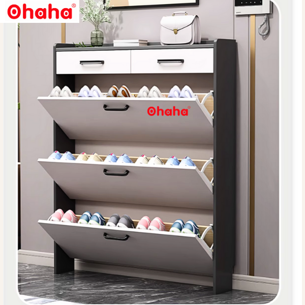 [ Freeship HCM]  [Kèm clip thực tế] Tủ giày thông minh siêu mỏng cao cấp Ohaha - TGCC026