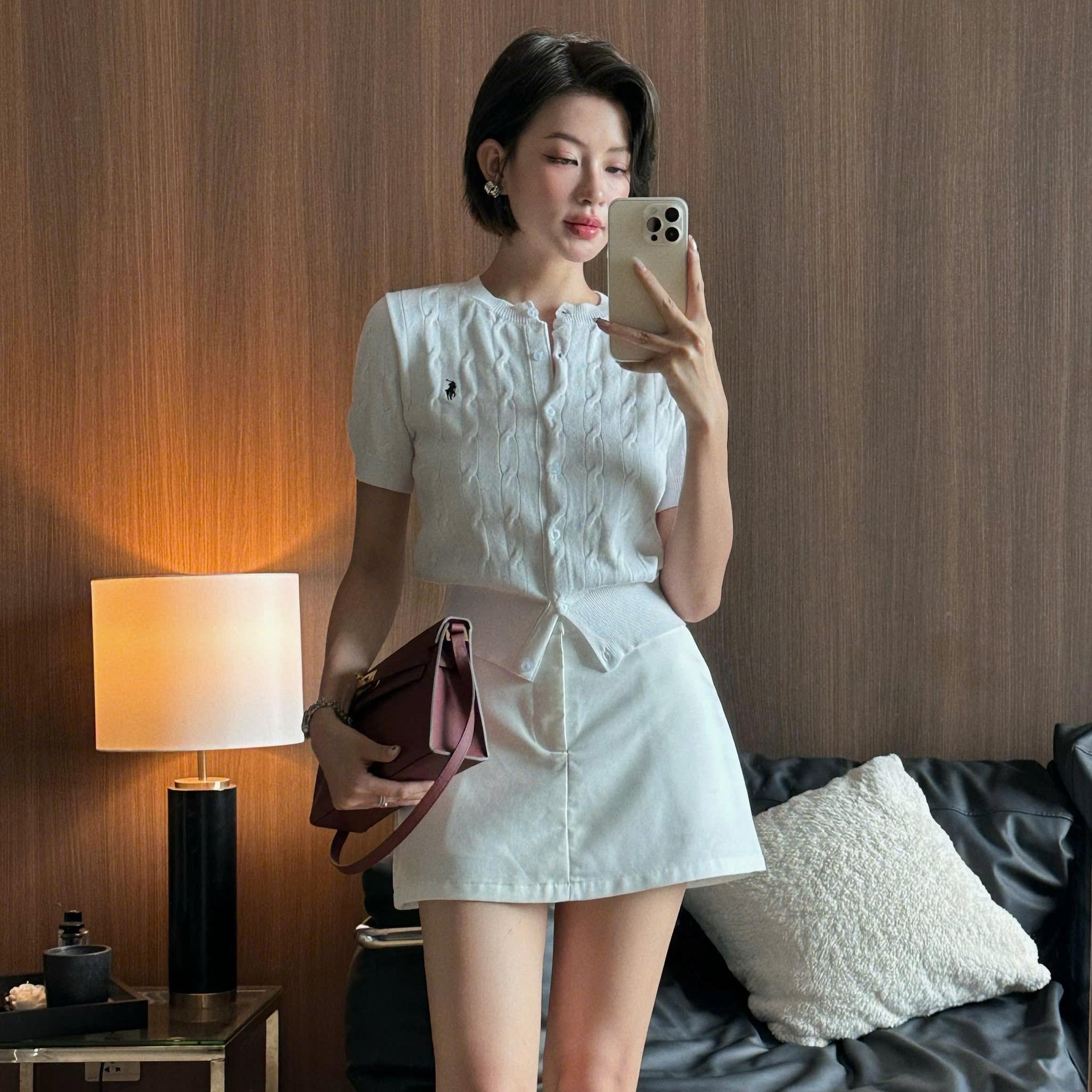 Chân váy Basic Skirt dáng ngắn chất Rasberry dày dặn, CV07, Ladie Studio