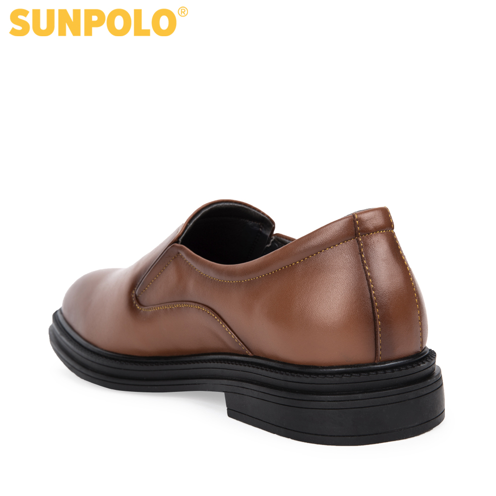 Giày nam, Giày tây da bò SUNPOLO SPH297 (Nâu, Đen)