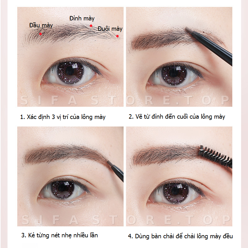 Chì Kẻ Mày 2 Đầu Không Thấm Nước Eye Brow 4179