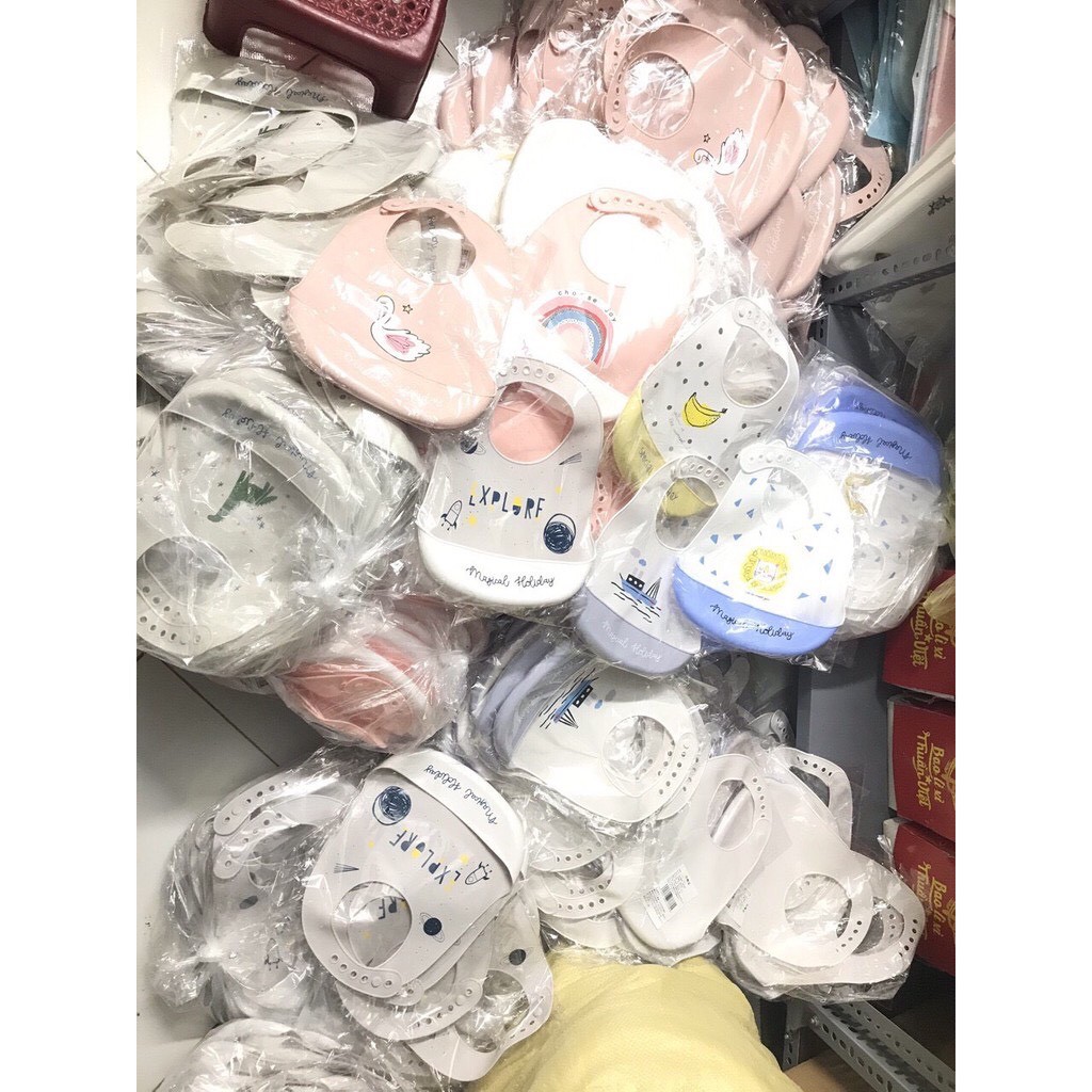 Yếm Máng Silicone Muslin