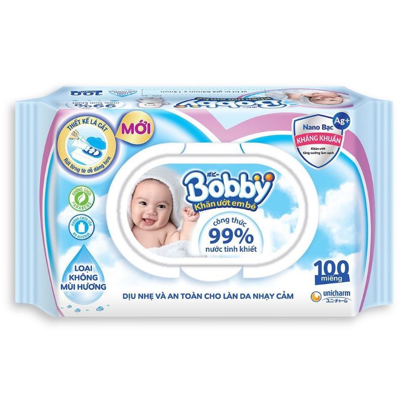 khăn ướt Bobby 100t