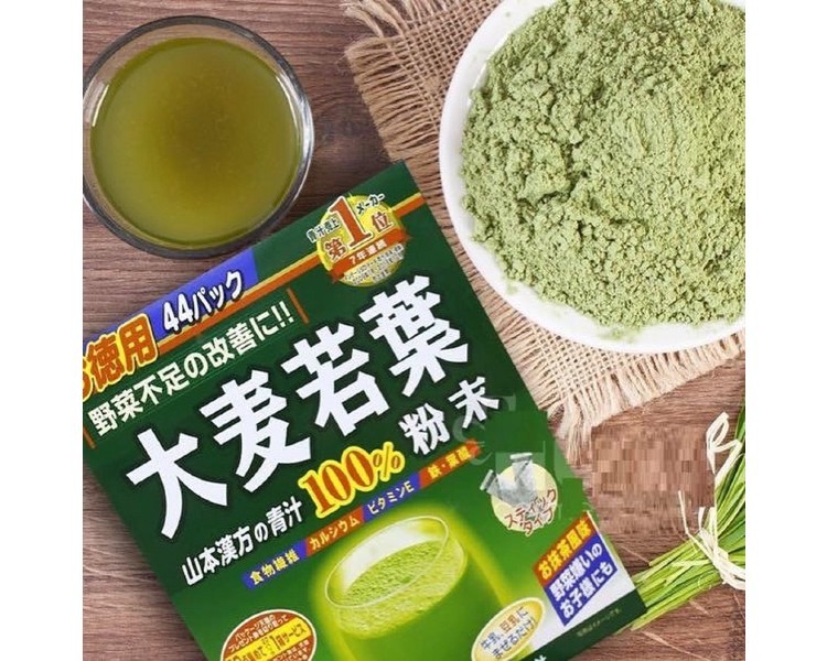 Bột lúa non, bột mầm lúa mạch, cỏ lúa mì non Grass Barley Nhật Bản 44 gói Có enzyme hỗ trợ tiêu hóa, thải độc