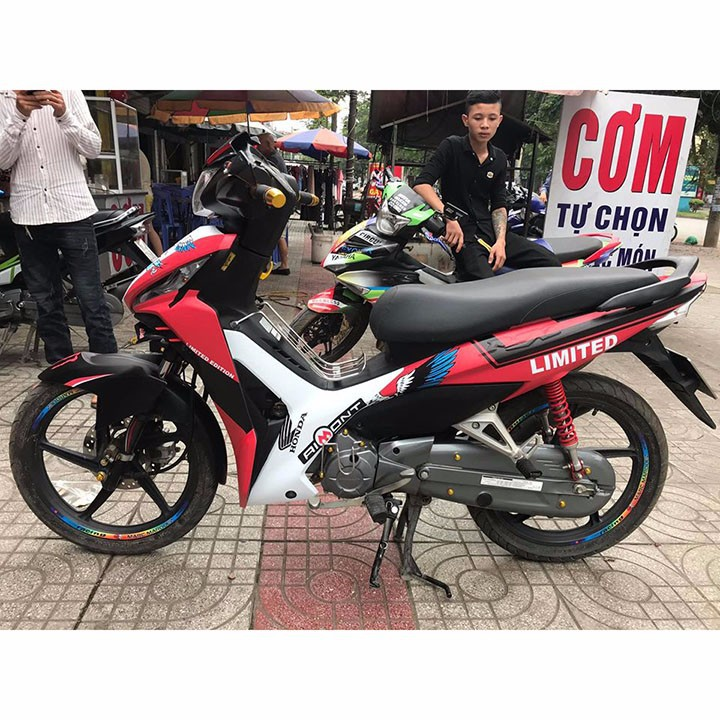 Tem trùm xe wave RSX đỏ đen trắng đại bàng - Độ dán team trùm decal xe máy wave RSX đỏ đen trắng đại bàng - Team trùm decal xe máy wave rẻ đẹp và chất