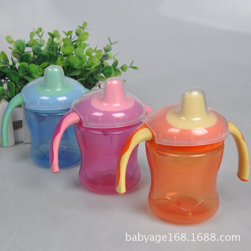 [Tặng cọ ống hút] Bình tập uống nước cho bé 250ml