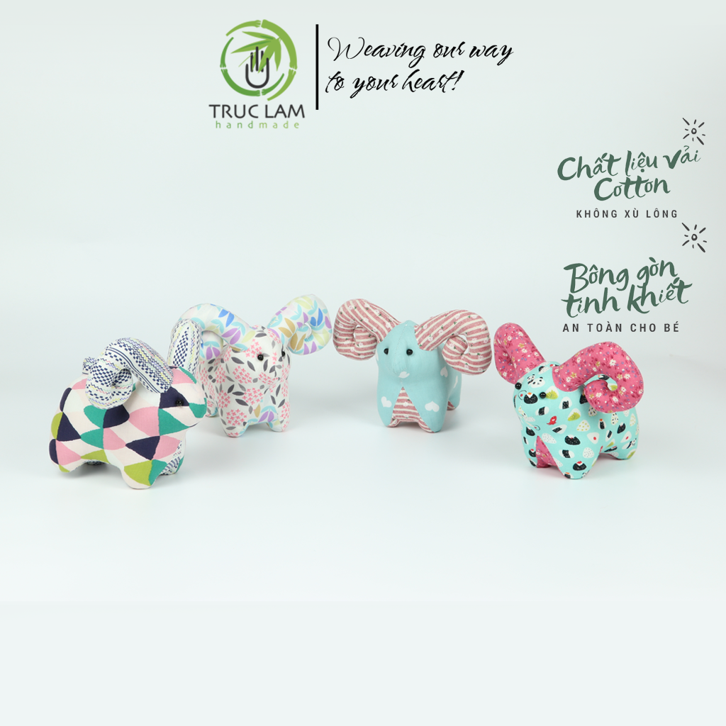Đồ Chơi Cho Bé Thú Nhồi Bông Mini Hình Con Dê Nhiều Màu Bông Gòn Cao Cấp – Trúc Lâm Handmade