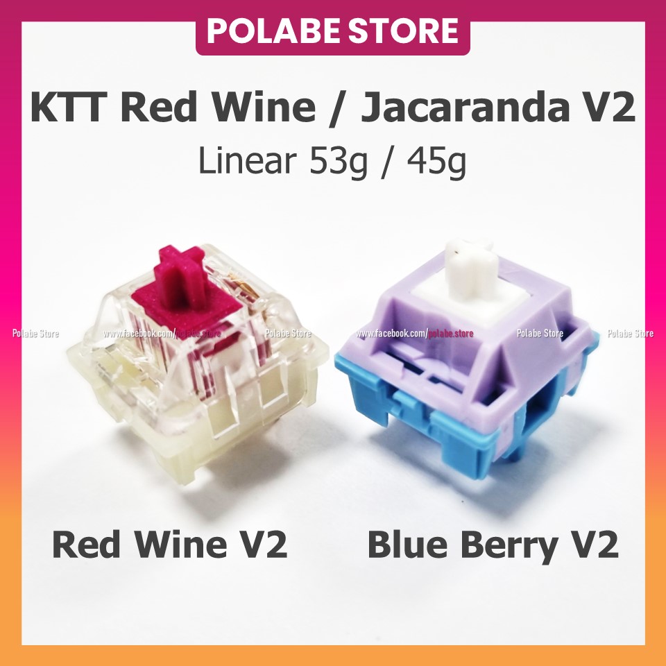 Công tắc KTT RED WINE linear switch Công tắc bàn phím cơ KTT Blueberry Jacaranda v2 switch - Polabe Store