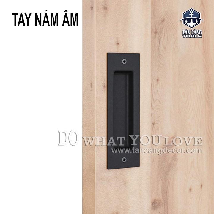Tay nắm âm 120 x 40 mm cho hệ barn door