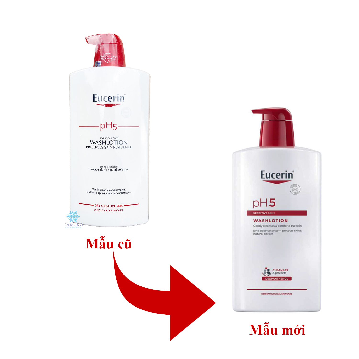 Sữa tắm dạng gel pH5, cho da nhạy cảm (có mùi) Eucerin pH5 Washlotion 1000ml