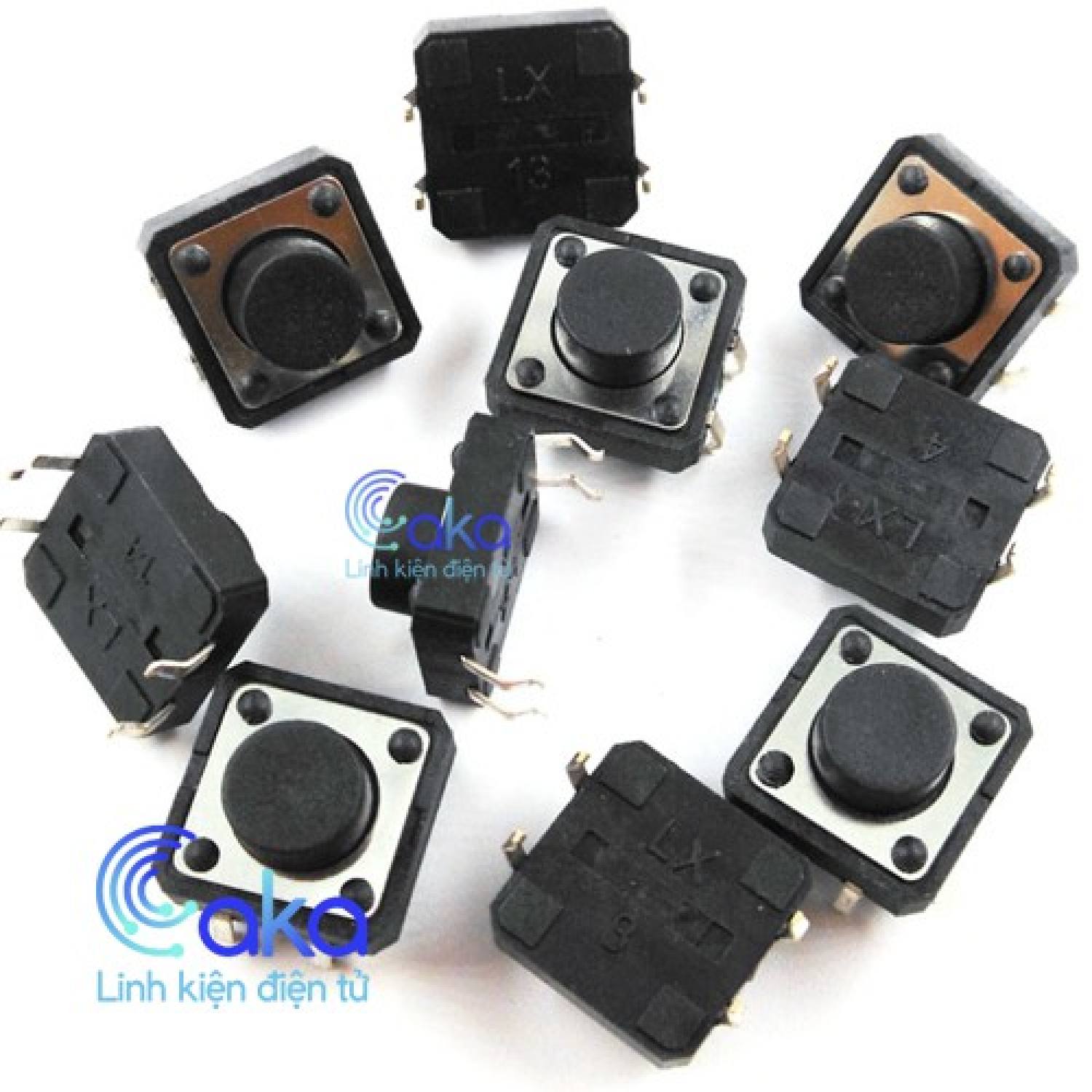 Nút nhấn 4 chân kích thước 12x12 chiều cao tự chọn