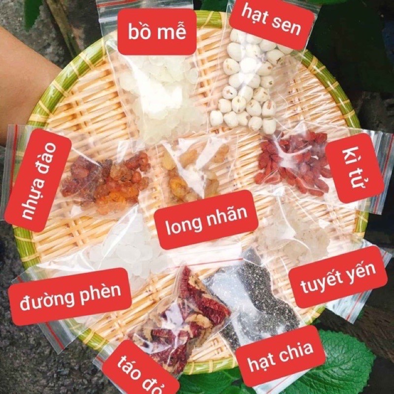 set chè dưỡng nhan 200g đủ 6-8 người ăn