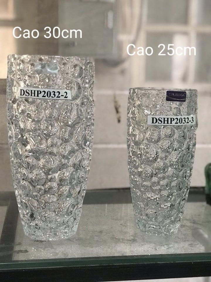 Bình cắm hoa pha lê cao cấp - cao 25cm mẫu mới