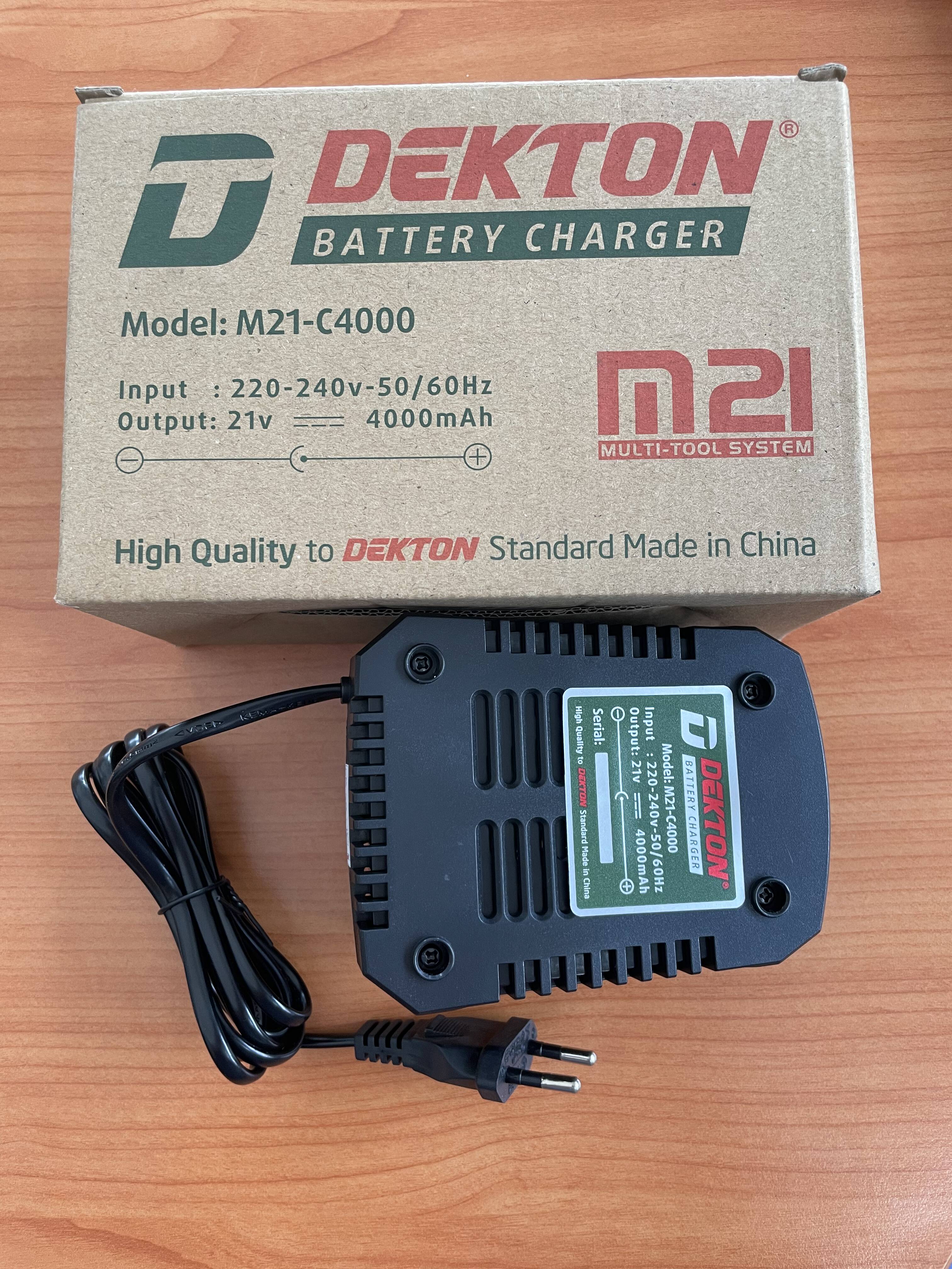 BỘ SẠC DEKTON 21V 4AH DÒNG XẢ 40A (CHÂN PIN MAKITA)