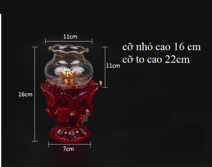 Đèn Thắp Dầu Cát Tường Lưu Ly 038