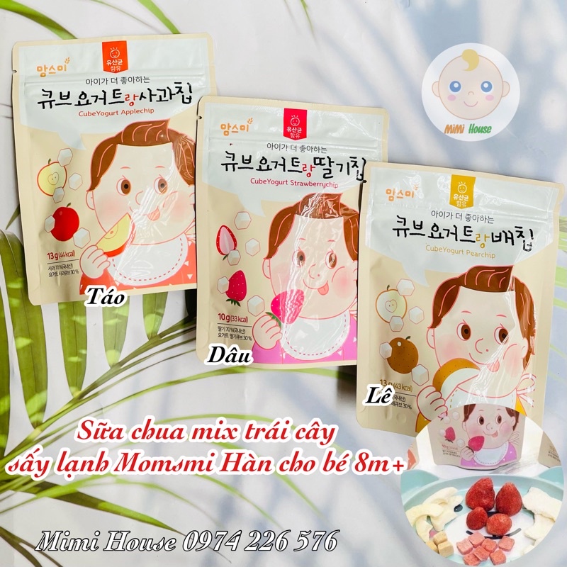 Date 8 2023 Sữa Chua Khô Mix Trái Cây Sấy Lạnh Momsmi Hàn Quốc Cho Bé Từ 8