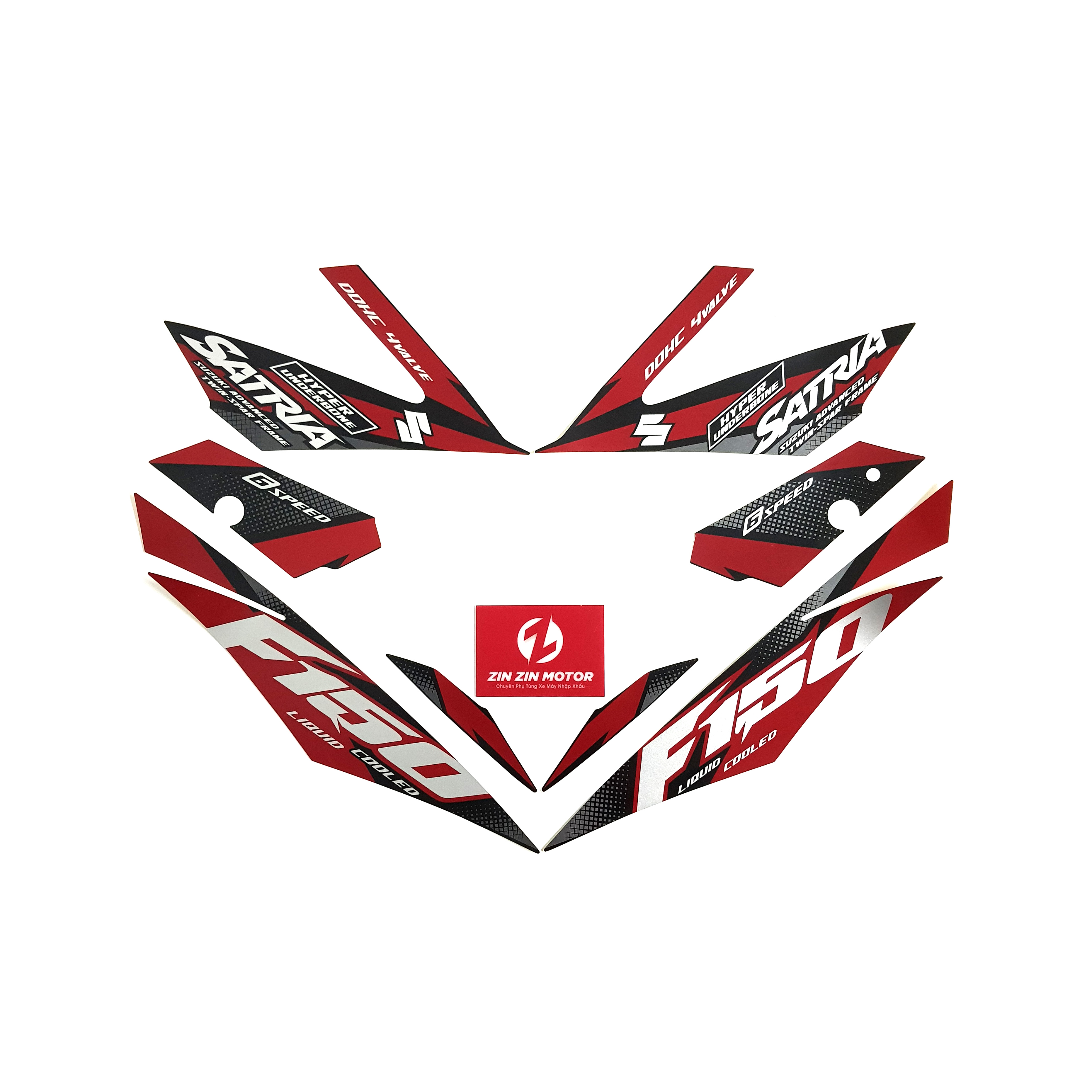 Stamp black red silver 2018 - Satria fi, Raider fi-68000-12k40-40x-Zin Zin motor