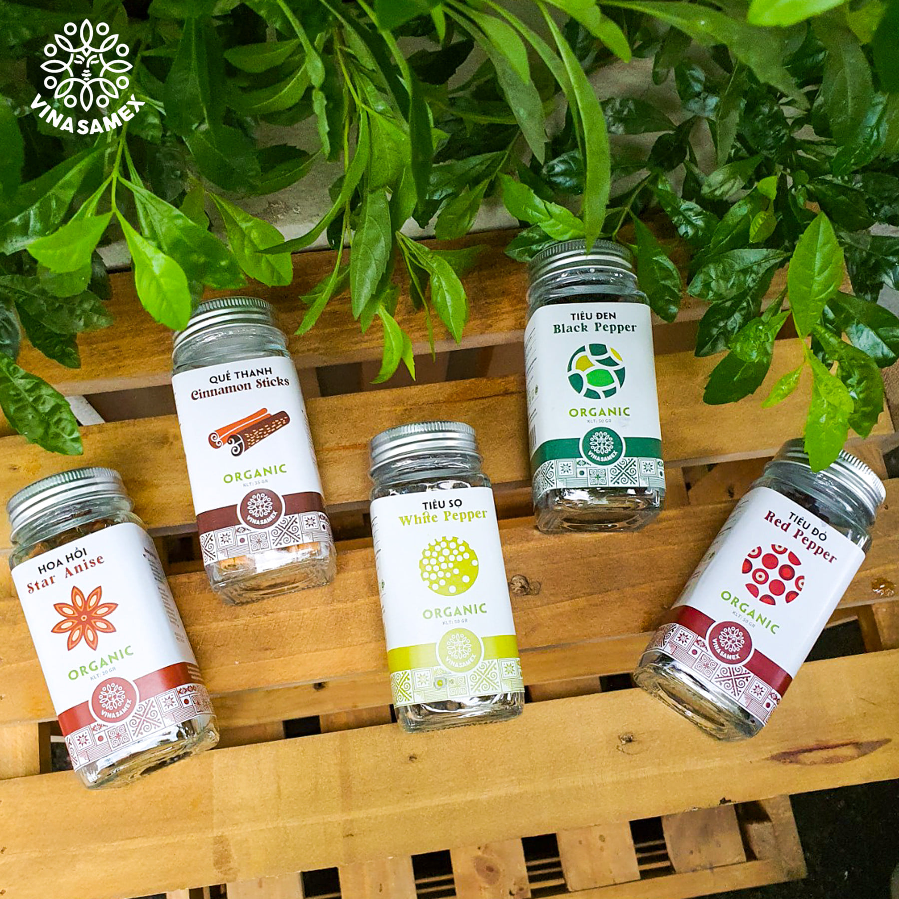 [Hoàn Tiền 15%]Tiêu hạt hữu cơ Vinasamex Organic Pepper 50g