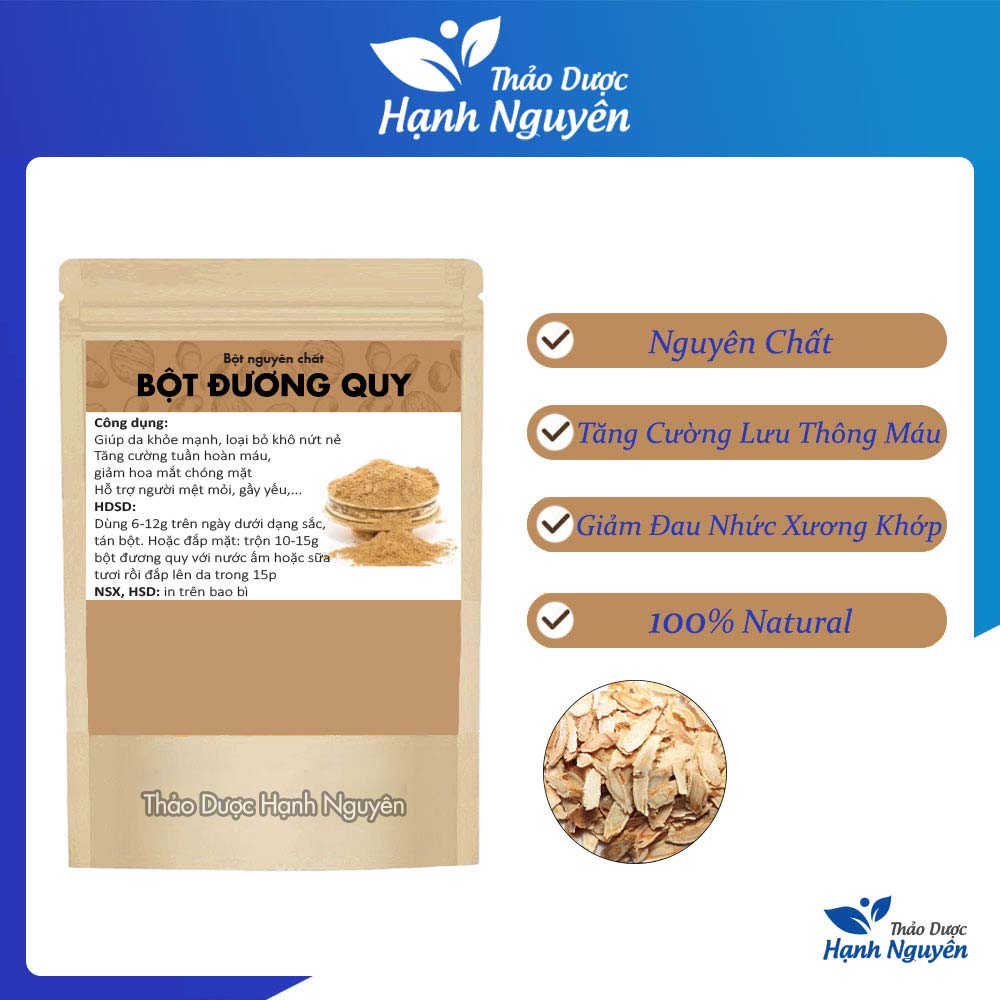 Bột đương quy nguyên chất 100g - Thảo Dược Hạnh Nguyên