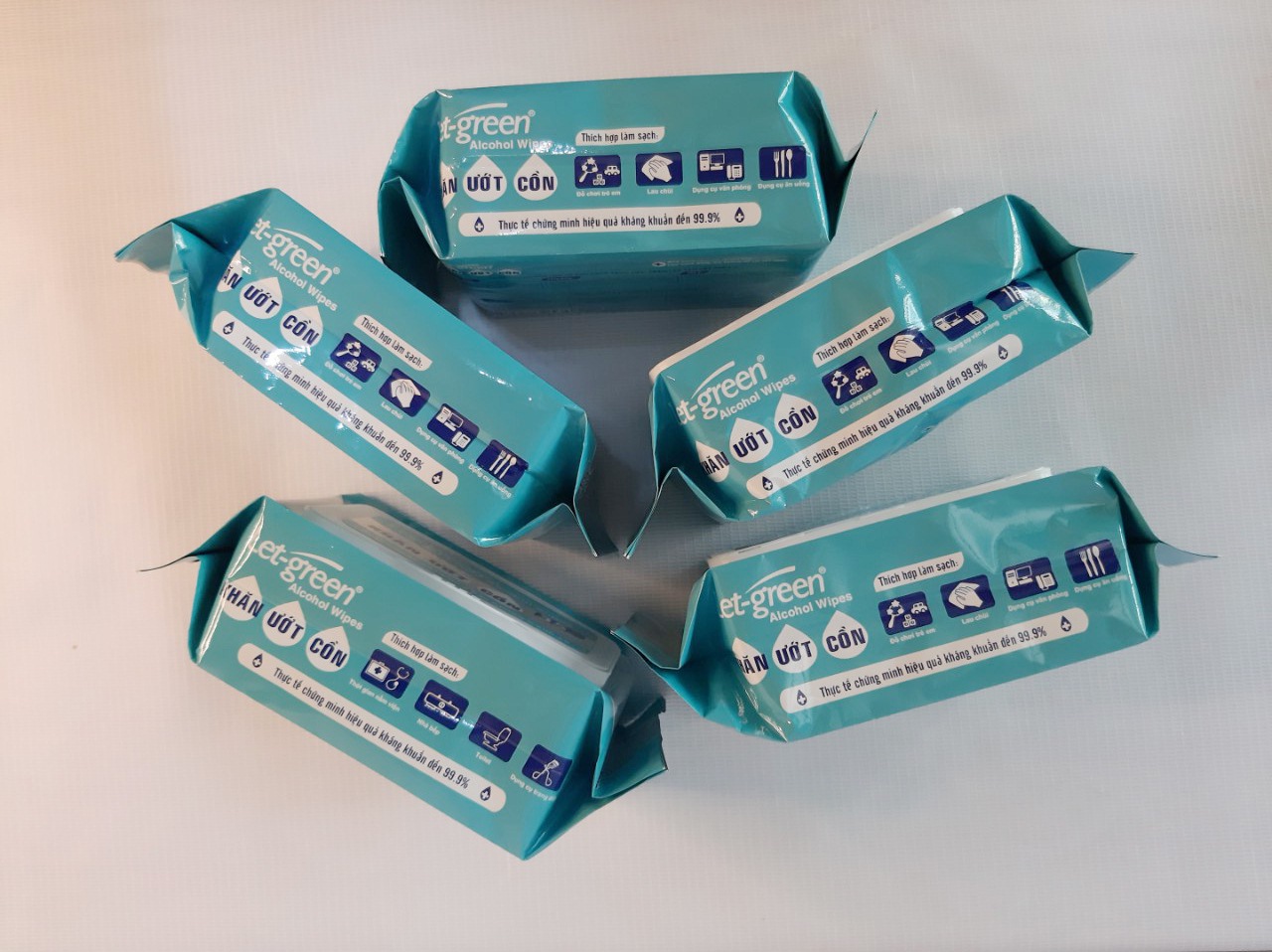 Khăn ướt cồn Let-green 35 miếng/bao