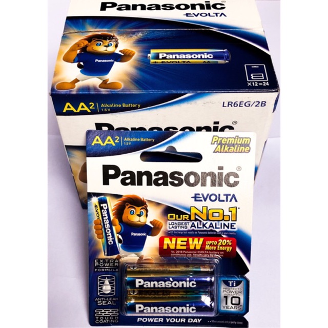 Hộp 12 Đôi Pin AA Panasonic Evolta 1,5v made in Thailand