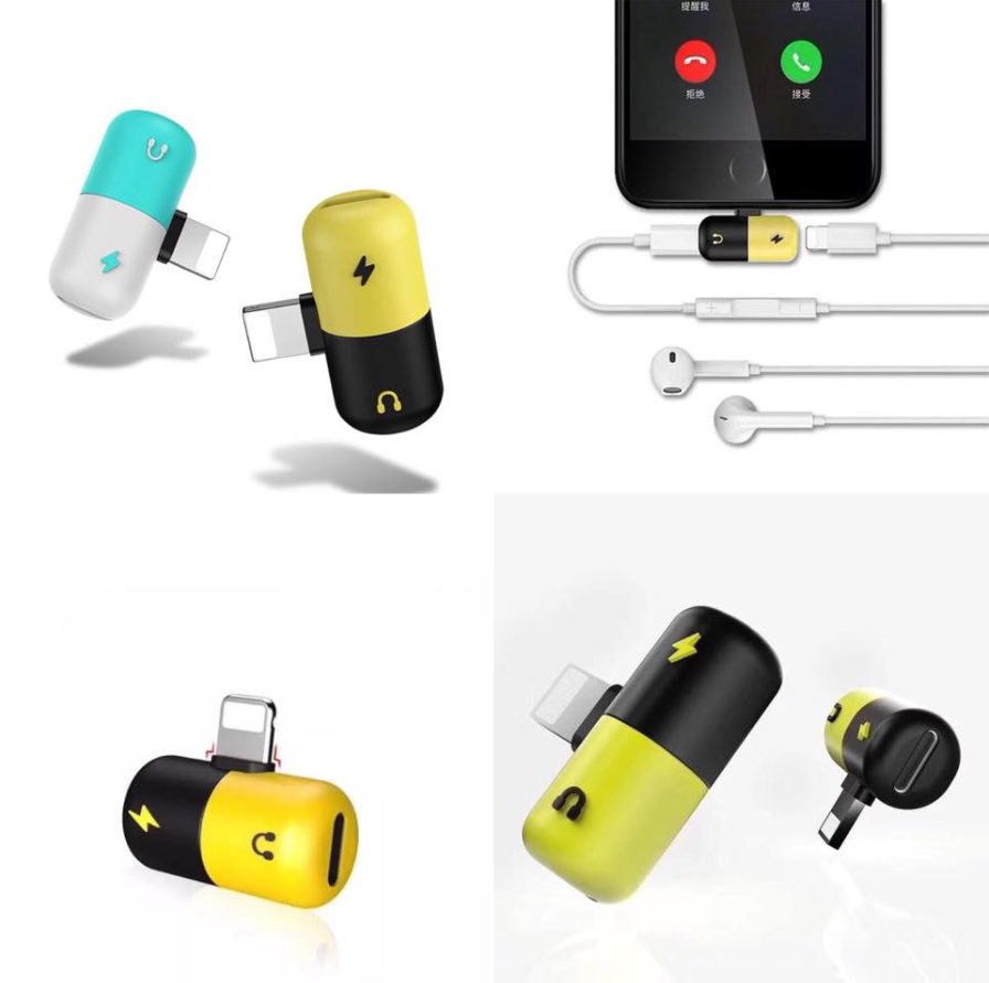 Jack Đầu chuyển âm thanh iphone 2 in 1 Lightning Splitter Adapter