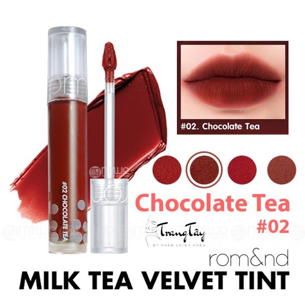 Son romand milk tea 02 Chocolate Tea - đỏ nâu socola