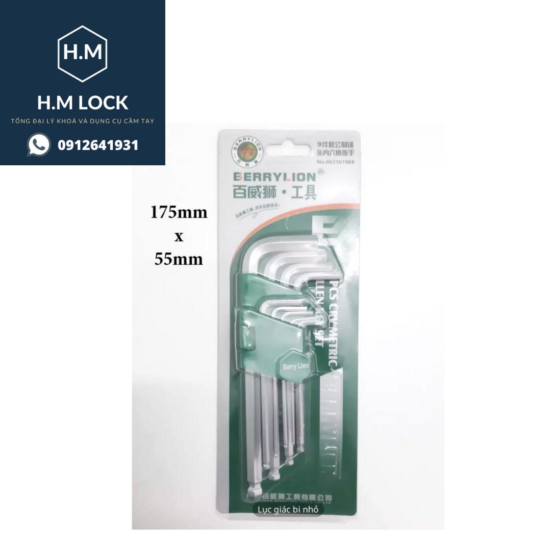 Bộ lục giác9 cây 2 loại Ngắn-Dài BERRYLION - Chất liệu thép CR-V6150