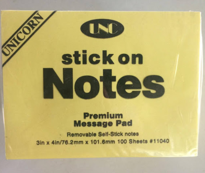Giấy note vàng 3x4 UNC 7,6cmx10,5cm