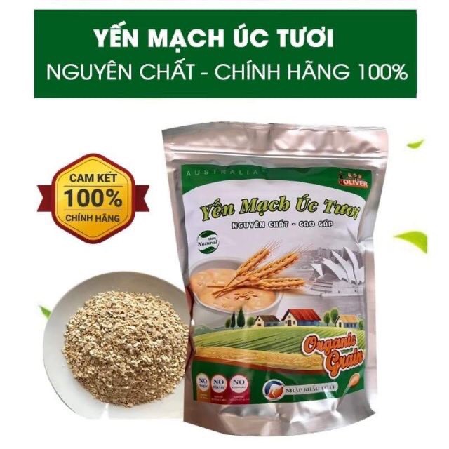 1Kg Yến Mạch Úc Tươi Giảm Cân- Hàng Chuẩn - 1Kg Ym Tươi Túi zip xanh