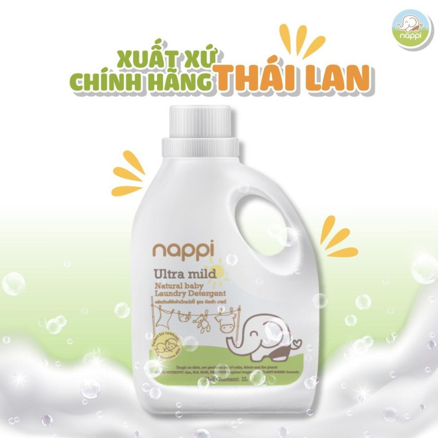 Combo 3 CHAI Nước giặt dầu cọ Nappi 1000ml