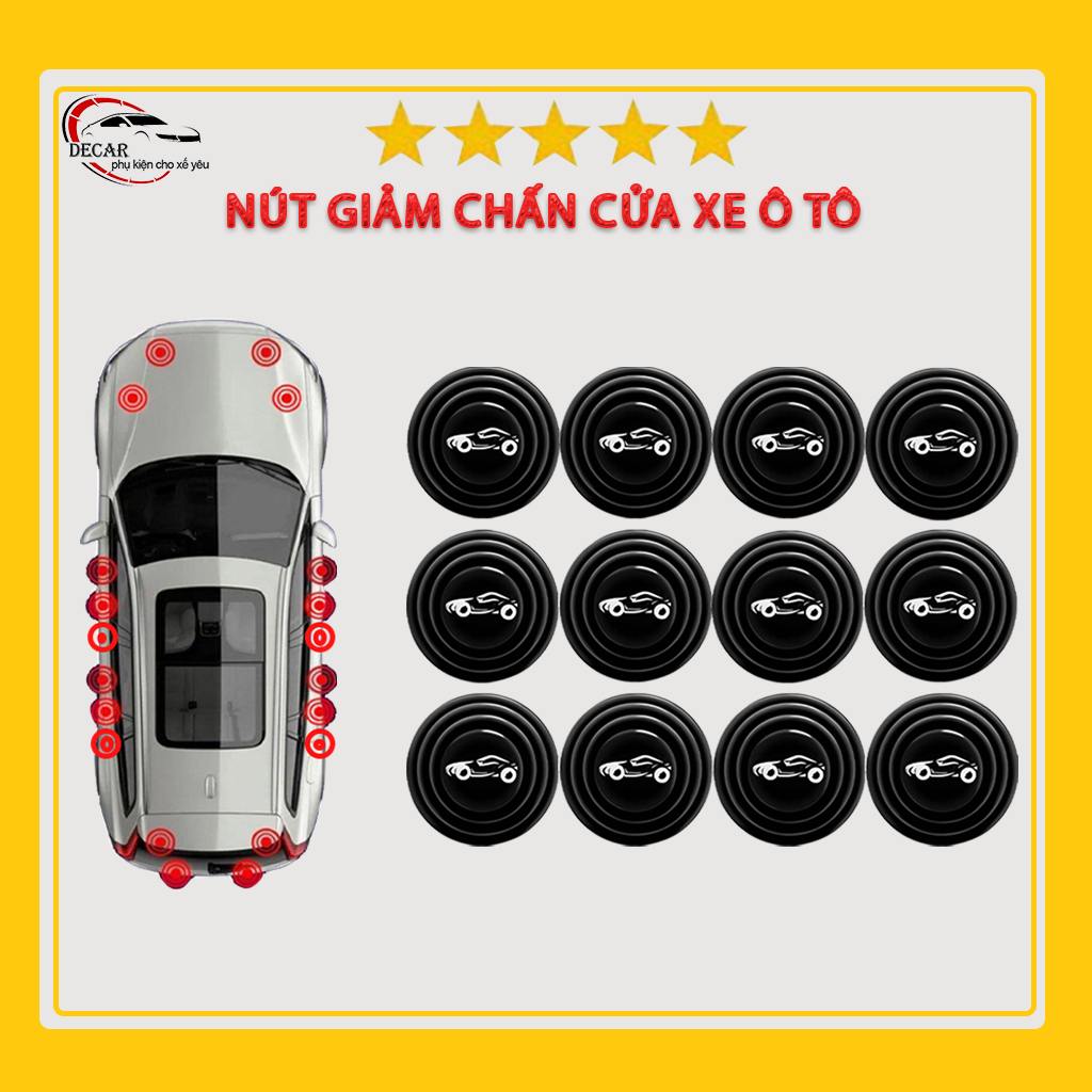 Button damper for newly silicone car anti-shock door, đệm rubber impact resistance protection door, Capo, the trunk Oto