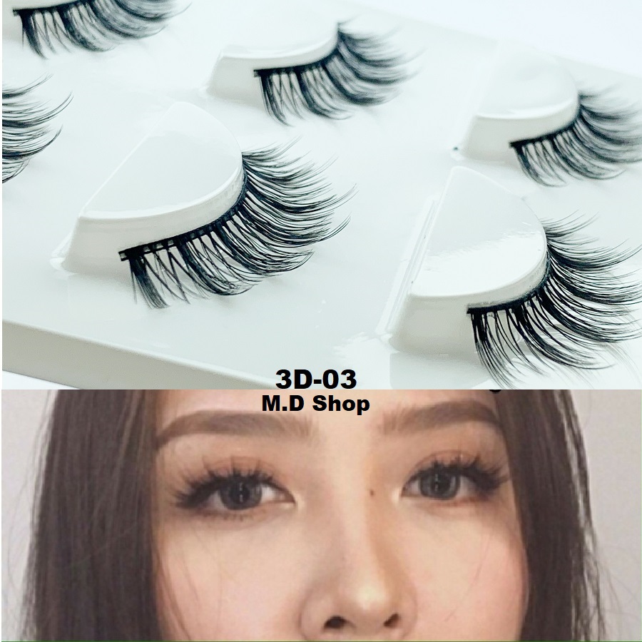 [HCM]Lông Mi Chồn 3D Loại Cao Cấp - 1 hộp 3 cặp mi