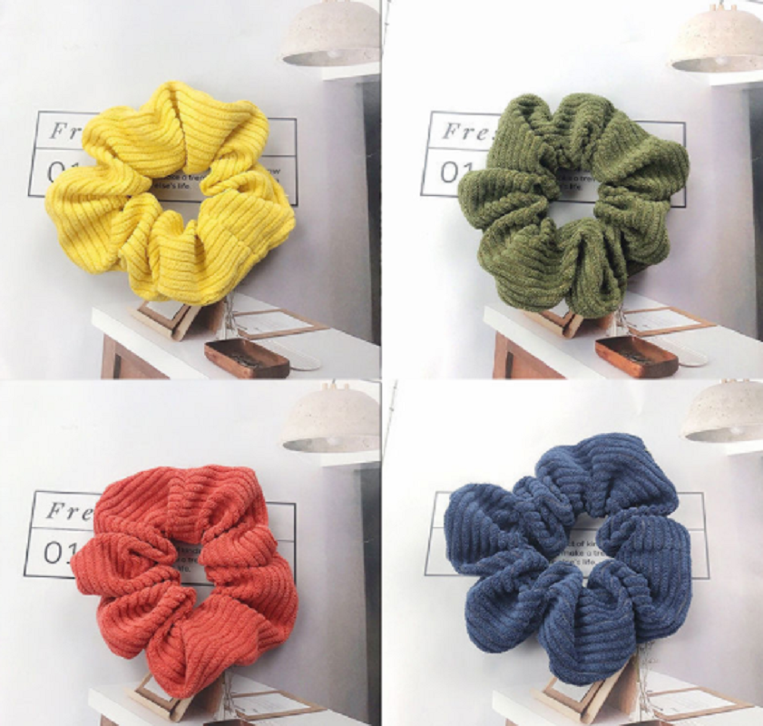 Dây cột tóc vải Scrunchies  phong cách đơn giản Hàn Quốc
