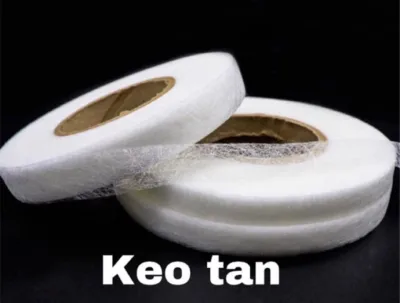 Băng tan Keo tan sử dụng để kết nối vải làm kẹp vải có bản 1cm, 1,5cm và 2cm Giá 1 cuộn