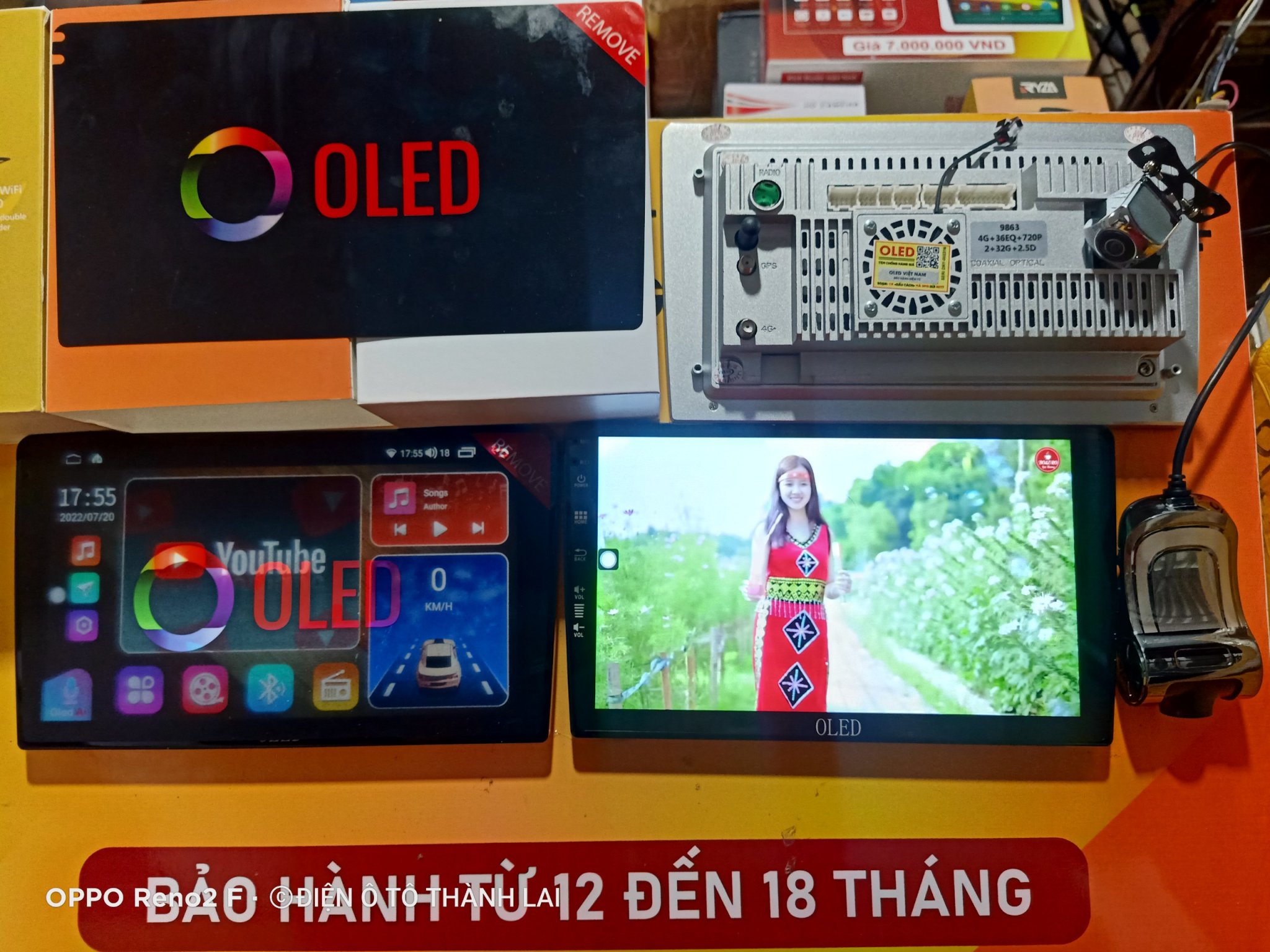 Màn hình Android ô tô 9 Inch Wifi, GPS,  Android 12 Full
