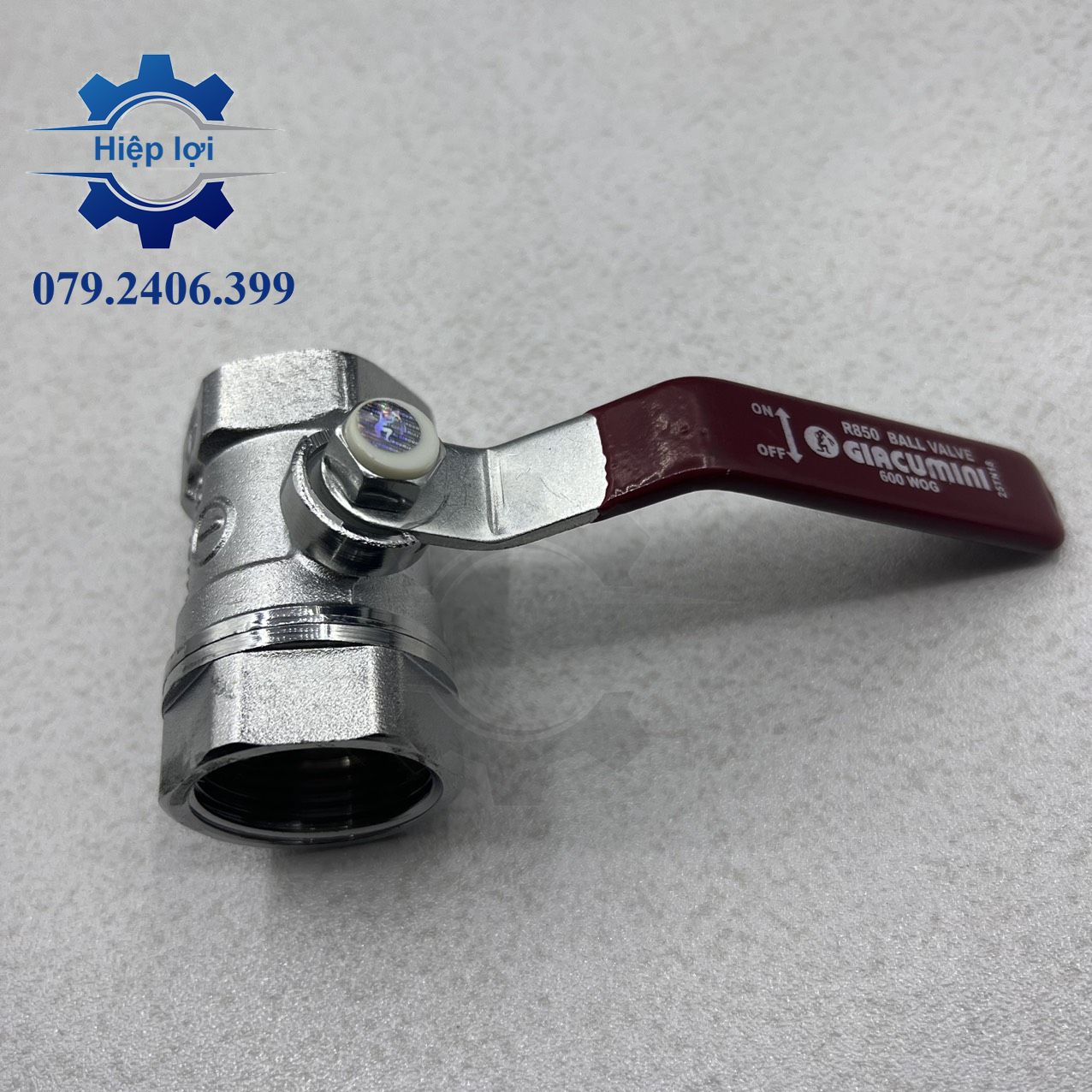 Van bi đồng xi Giacumini - van bi tay gạt khóa nước/hơi bằng trục bi xoay 90 độ