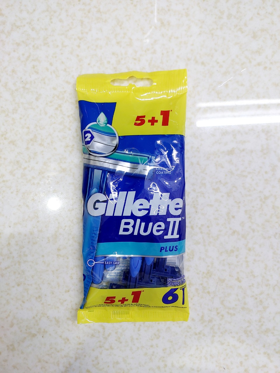 Dao cạo râu cán xanh Gillette Blue II 5+1