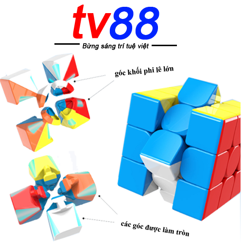 Rubik 3x3  Meilong 3 MFJS Rubic 3 Tầng Stickerless