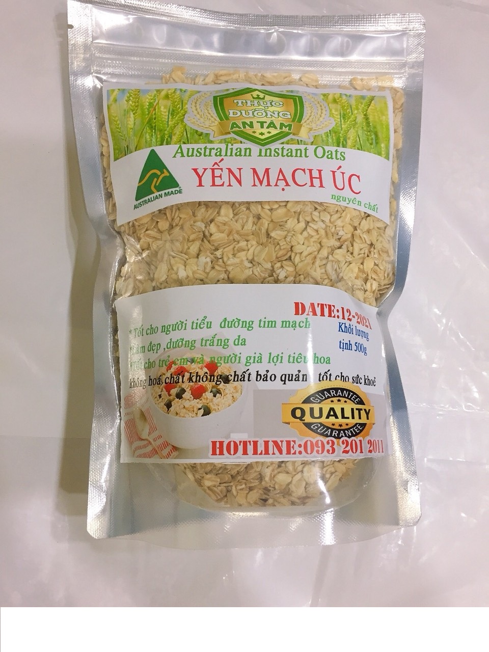 [HCM]YẾN MẠCH ÚC 500G
