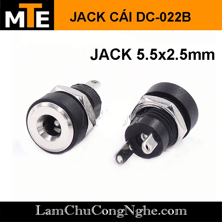 Combo 5 Jack nguồn DC CÁI tròn DC-022B
