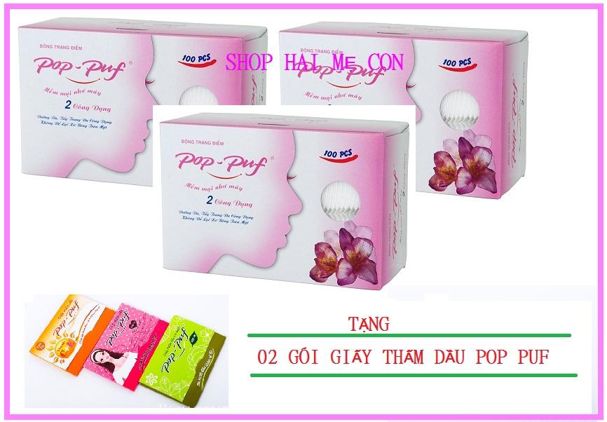 >> SO SÁNH GIÁ BÔNG TRANG ĐIỂM POPPUF 2 CÔNG DỤNG 100 MIẾNG | Shopee Lazada Sendo Tiki 40 Combo 03 hộp Bông Trang Điểm Pop Puf 2 công dụng(100 Miếng) Tặng 02 gói giấy thấm dầu
