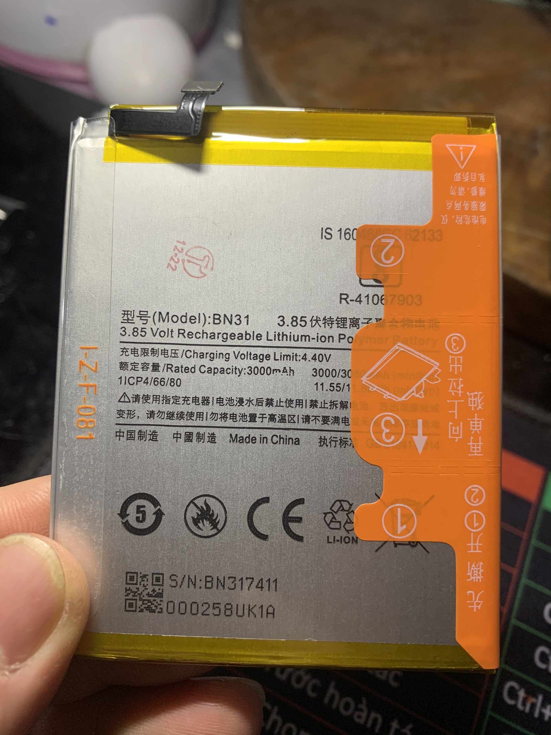 Pin xiaomi mi a1 / mi 5x / redmi note 5a / note 5a prime / s2 / bn31 / 3080mah