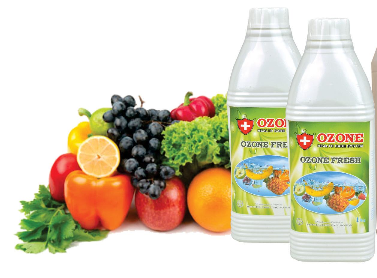 NƯỚC RỬA RAU QUẢ, TRÁI CÂY 1KG - OZONE FRESH