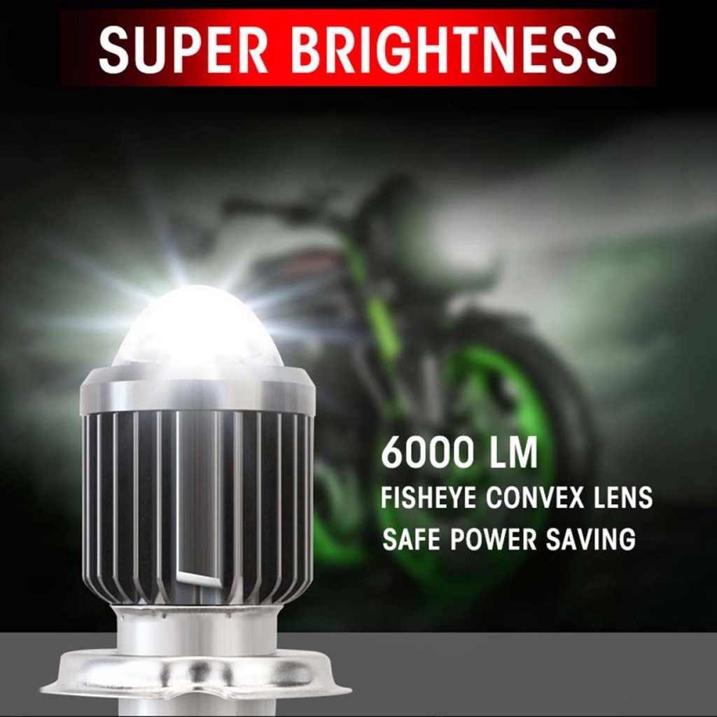Đèn pha siêu sáng H4 LED, đèn pha/ cốt cho xe máy