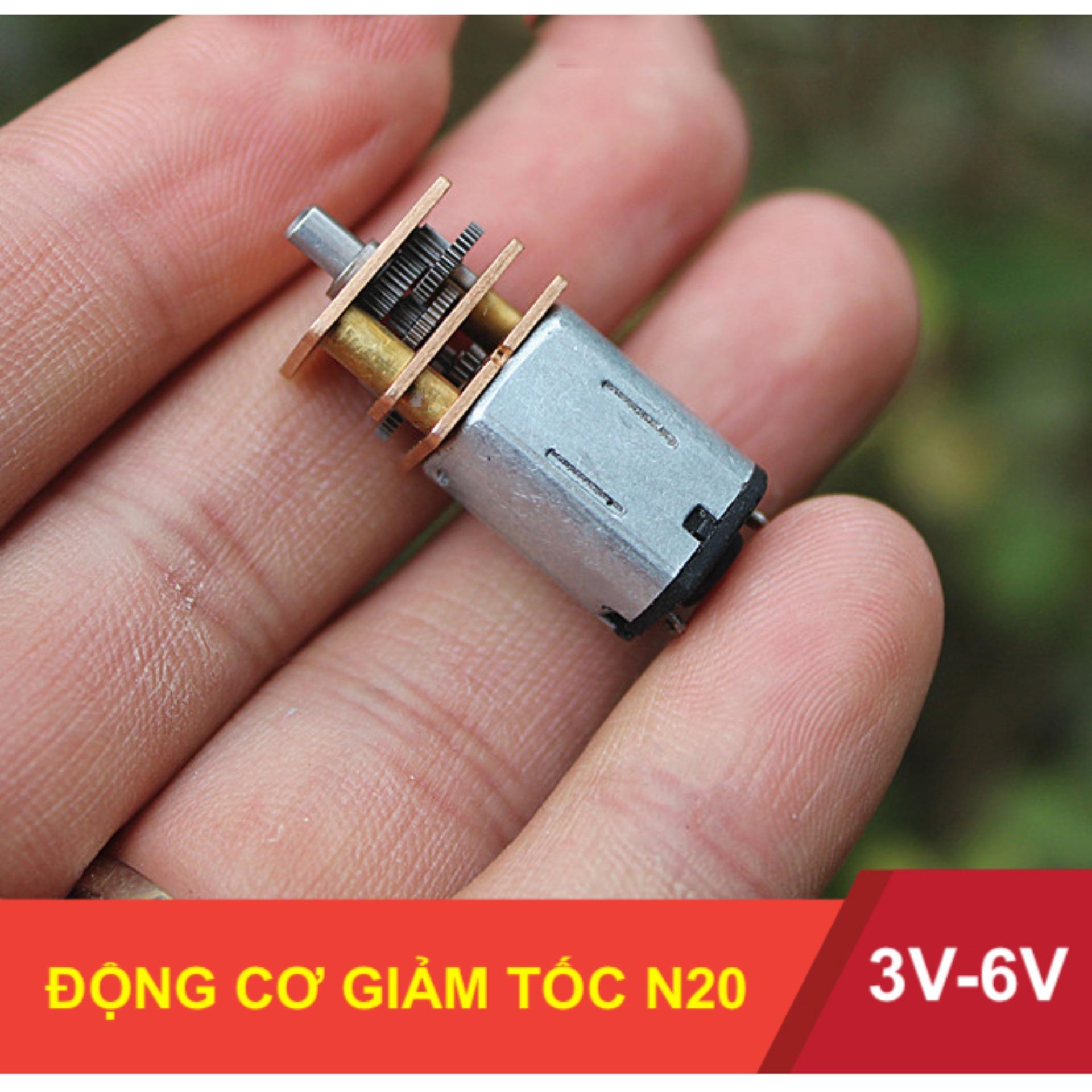 [HCM]Động cơ motor mini mô tơ giảm tốc N20 - DC3V-6V - bánh răng thép cực bền - LK0009