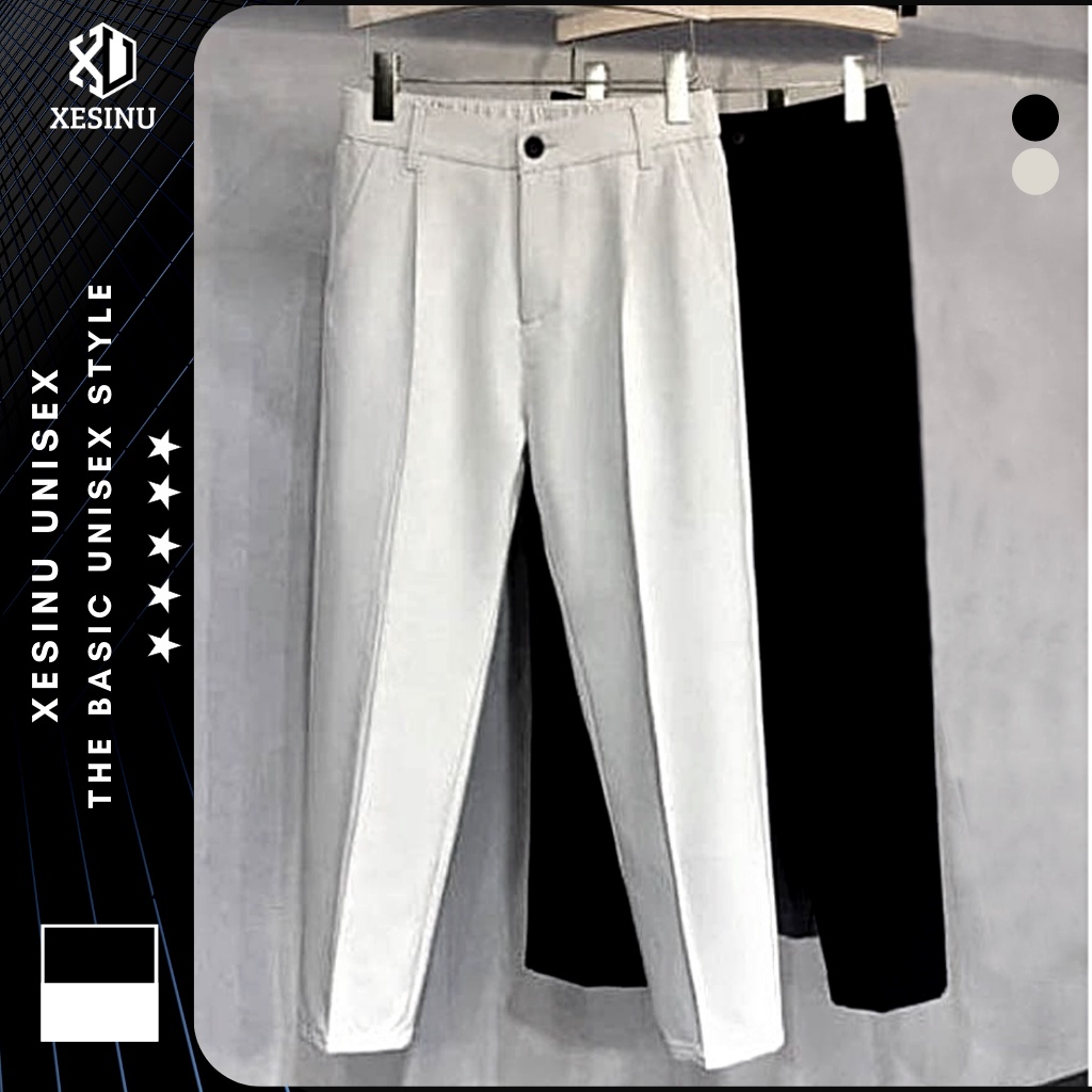 Quần Baggy Nam Dáng Baggy Basic 2 Màu Kem Đen XESINU