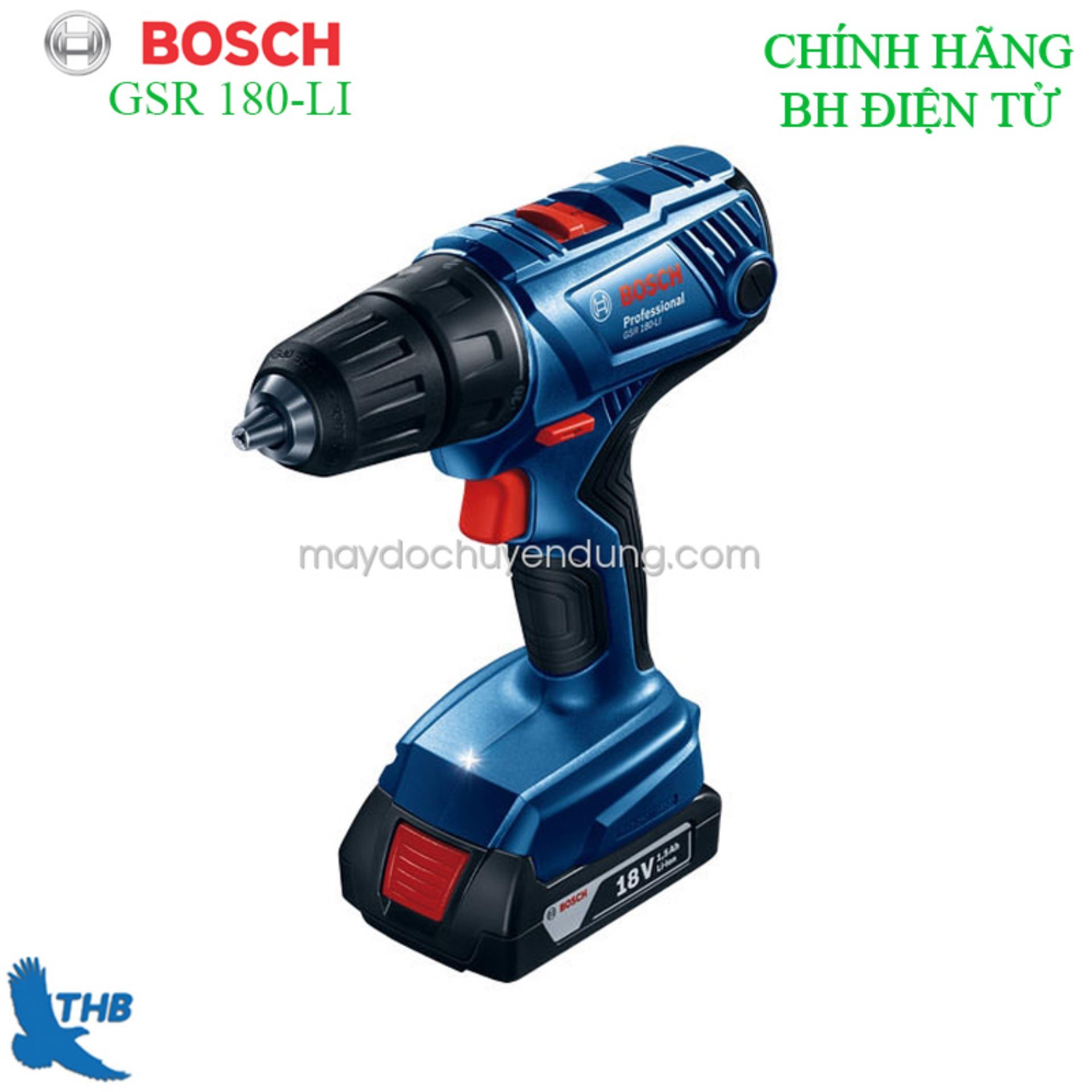 [Trả góp 0%] Máy khoan bắt vít dùng pin Bosch GSR 180-LI